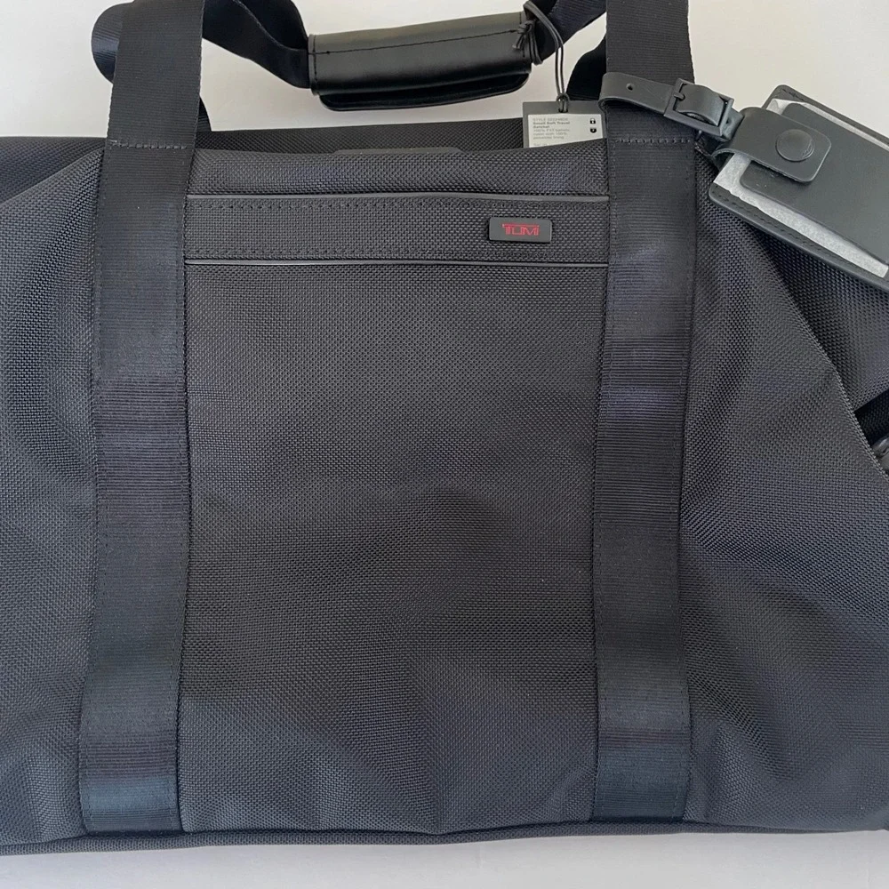Tumi‎ Small Soft Travel Satchel Black Ballistic Nylon Duffle Bag Corp Collection